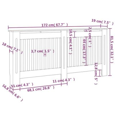 Radiatorombouw 172x19x81 cm MDF