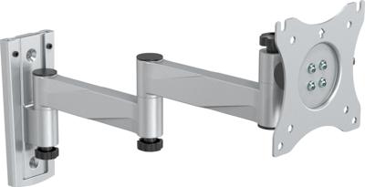 SpeaKa Professional SP-WMM-202 Wandbeugel voor monitor Aantal monteerbare displays: 1 Display(s) 33,0 cm (13) - 76,2 cm (30) Zilver Kantelbaar, Zwenkbaar,