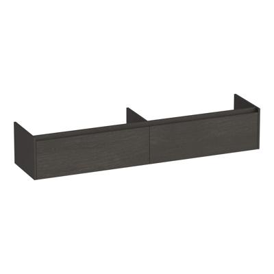 Brauer Embrace - Onderkast - 200 cm - met 2 Softclose Lades Greeploos en 2 Sifon Uitsparingen - Timber Anthracite