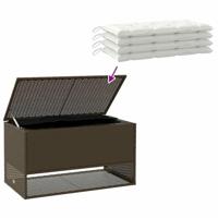 Opbergbox voor buiten 100x55x55,5 cm poly rattan bruin - thumbnail