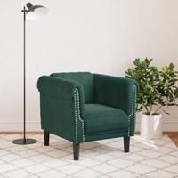 Fauteuil fluweel donkergroen - thumbnail