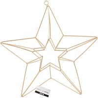 Creativ Company Hangende bal, ster, afm 34x30 cm, brons, 1 stuk - thumbnail