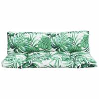 VidaXL Palletkussens 2 st stof bladpatroon - thumbnail