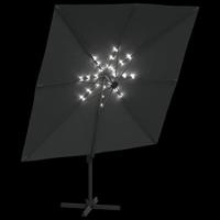 VidaXL Zweefparasol met led-verlichting 400x300 cm antracietkleurig - thumbnail