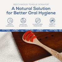 Tongue brush medium beechwood 1 Stuks - thumbnail
