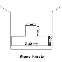 Simoni Racing Pookknop Insitor - Zwart Leder SRINSN - thumbnail