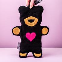 Leschi Verwarmingskussen Teddy de beer - middernacht/met hart - thumbnail