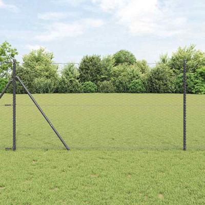 VidaXL Afrasteringspaal grijs 25 x 1,4 m (36 mm gaas) staal en pvc