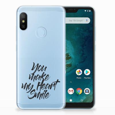 Xiaomi Mi A2 Lite Siliconen hoesje met naam Heart Smile