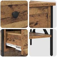 Nachtkastje met lade 2 pcs Oud hout 40 x 42 x 45 cm - thumbnail