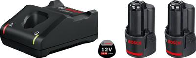 Bosch Professional 1600A019R8 GAL 12V-40 + 2x GBA 12V 2.0Ah Accu en acculader voor gereedschap 12 V 2 Ah Li-ion