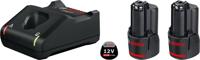 Bosch Professional 1600A019R8 GAL 12V-40 + 2x GBA 12V 2.0Ah Accu en acculader voor gereedschap 12 V 2 Ah Li-ion - thumbnail
