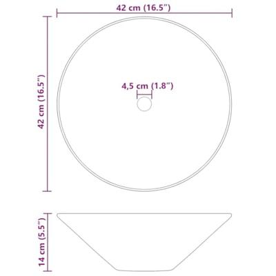 Wastafels 2 st 42x14 cm keramiek glanzend zwart