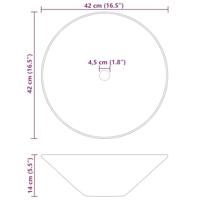 Wastafels 2 st 42x14 cm keramiek glanzend zwart - thumbnail