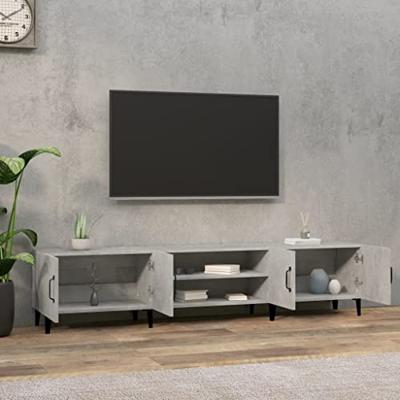 Tv-meubel 180x31,5x40 cm bewerkt hout betongrijs