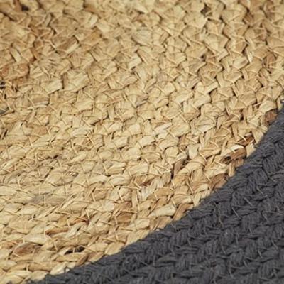 VidaXL Placemats 4 st 38 cm jute en katoen natuurlijk en antraciet