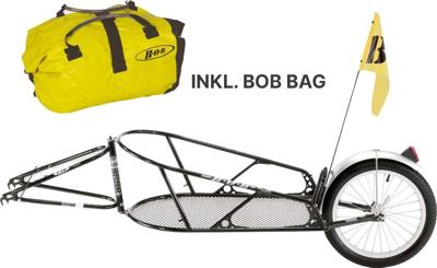 BOB yak bicycle trailer black with bag