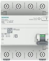 Siemens 5SV33464 5SV3346-4 Aardlekschakelaar B 4-polig 63 A 0.03 A 400 V - thumbnail