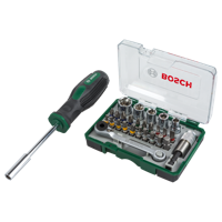Bosch Accessoires De 27-delige schroefbitset met ratel en handschroevendraaier - 2607017331 - thumbnail