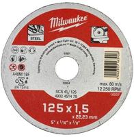 Milwaukee Doorslijpschijf Metaal SCS 41 / 125x1,5x22mm Contractor Series - 4932451479 - thumbnail