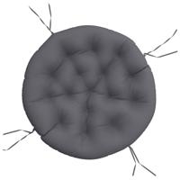 VidaXL Zitkussen rond ø 100x11 cm oxford stof antracietkleurig - thumbnail