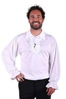 Blouse piraat middeleeuwen wit - thumbnail