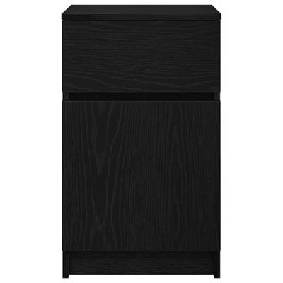 Nachtkastjes 2 st 39x35x65 cm bewerkt hout zwart