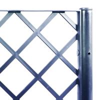 Plantenbak met latwerk 160x40x142 cm polypropeen grijs - thumbnail