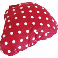 Zadeldek Basil Rosa 28 x 23 x 1 cm - rood/wit - thumbnail