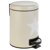 Wenko Pedaalemmer Stella 3 Liter 17 X 22,5 X 25 Cm Staal Crème - thumbnail