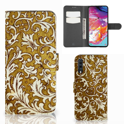 Wallet Case Samsung Galaxy A70 Barok Goud Wallet Case Samsung Galaxy A70 Barok Goud