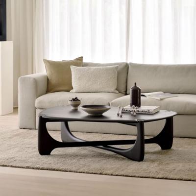 Ethnicraft Organische Salontafel 'PI' Gevernist Mahoniehout, 134 x 97cm, kleur Donkerbruin