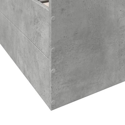 Bedframe met lades bewerkt hout betongrijs 120x200 cm