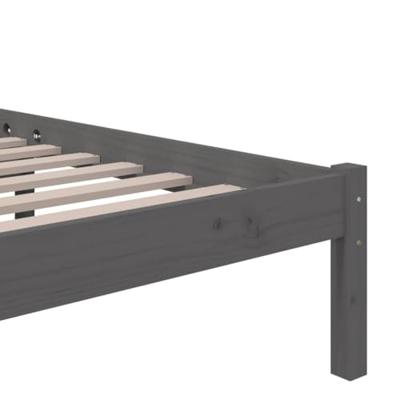 Bedframe massief hout grijs 120x200 cm Bedframe massief hout grijs 120x200 cm