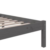 Bedframe massief hout grijs 120x200 cm - thumbnail