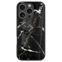 iPhone 16 Pro glazen hardcase - Marmer zwart - thumbnail