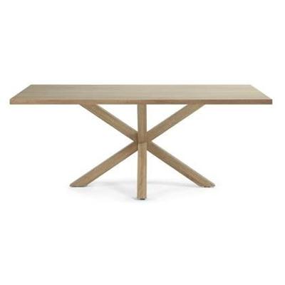 Kave Home Eettafel 'Argo' Eikenlook, 200 x 100cm, kleur Naturel Kave Home Eettafel 'Argo' Eikenlook, 200 x 100cm, kleur Naturel