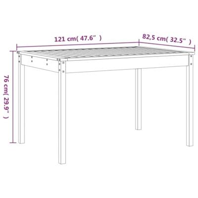 5-delige Tuinset massief grenenhout wit - thumbnail