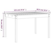 5-delige Tuinset massief grenenhout wit - thumbnail