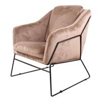 DS4U Antonio fauteuil velvet champagne - thumbnail