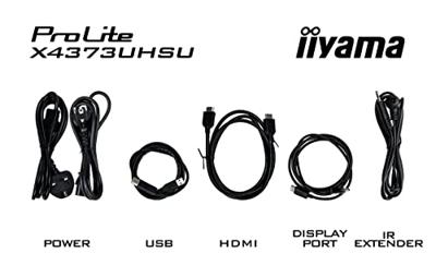 Iiyama ProLite X4373UHSU-B1 LED-monitor Energielabel G (A - G) 108 cm (42.5 inch) 3840 x 2160 Pixel 16:9 3 ms HDMI, DisplayPort, Mini-DisplayPort, USB-A 2.0,
