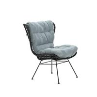 Libelle relax fauteuil loungestoel black rotan en mint grey Garden Impressions - Garden impressions - thumbnail