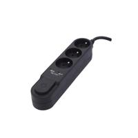 CHACON Stekkerdoos met schakelaar 3 uitgangen 16 A en 2 uitgangen USB 2A, kabel 1,5 m - thumbnail