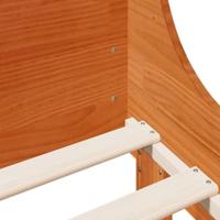 Bedframe zonder matras massief grenenhout wasbruin 200x200 cm - thumbnail