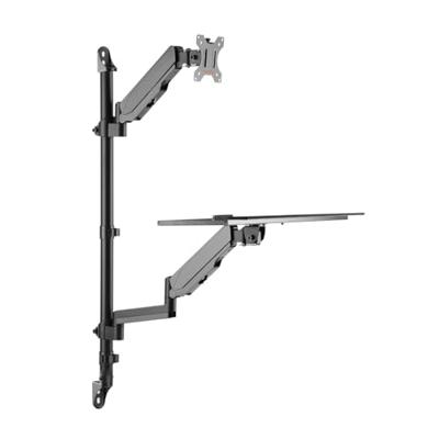 My Wall HL64L Monitor-wandbeugel 1 stuks 43,2 cm (17) - 81,3 cm (32) Zwart In hoogte verstelbaar, Kantelbaar, Zwenkbaar, Toetsenbordhouder