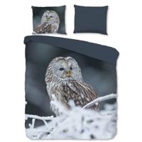 Good Morning Dekbedovertrek "uil" - Grijs - (240x200/220 cm) - Katoen - thumbnail