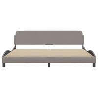 Bedframe zonder matras stof taupe 200x200 cm - thumbnail