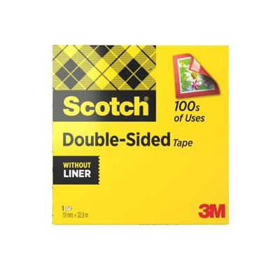 Scotch dubbelzijdige plakband ft 19 mm x 33 m