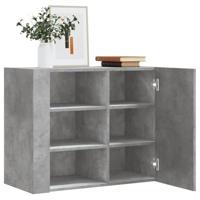Wandkast 75x35x60 cm bewerkt hout betongrijs - thumbnail