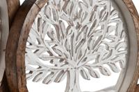 Wanddecoratie Home ESPRIT Wit Bruin Boomstructuur Arabisch 106 x 4 x 63 cm - thumbnail